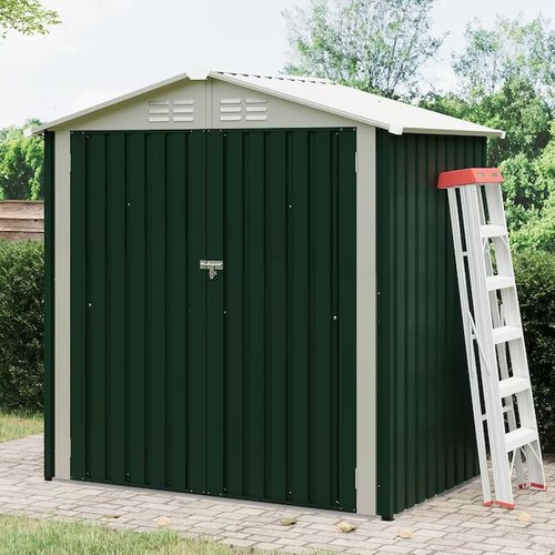 6x4 green garden storage shed - 6x4,