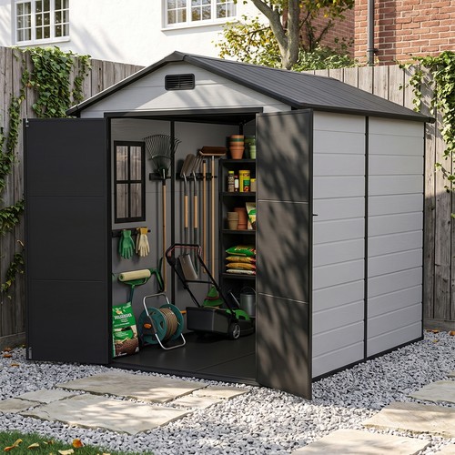 Plastic garden shed 6x8 6x6 - plastic,