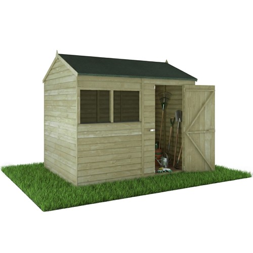8x6 garden shed wooden reverse - shed,