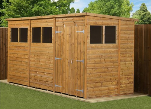 Empire pent garden shed - pent, tongue