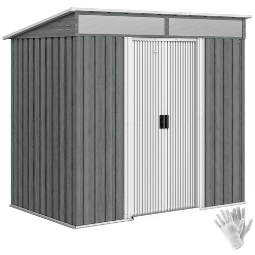 Outsunny 5x4ft galvanised - outsunny,